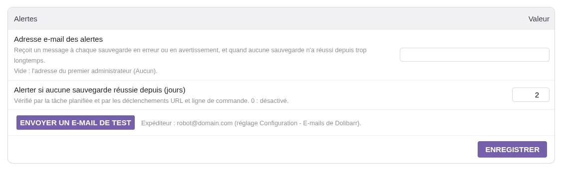 BackupGuard, écran 7